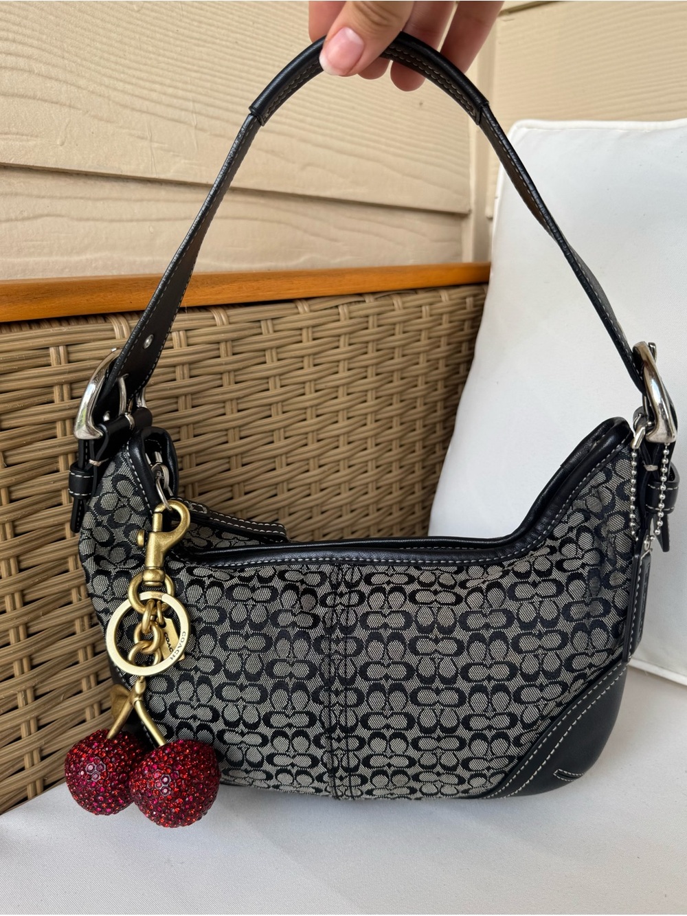 Soho Mini Signature Hobo shoulder bag